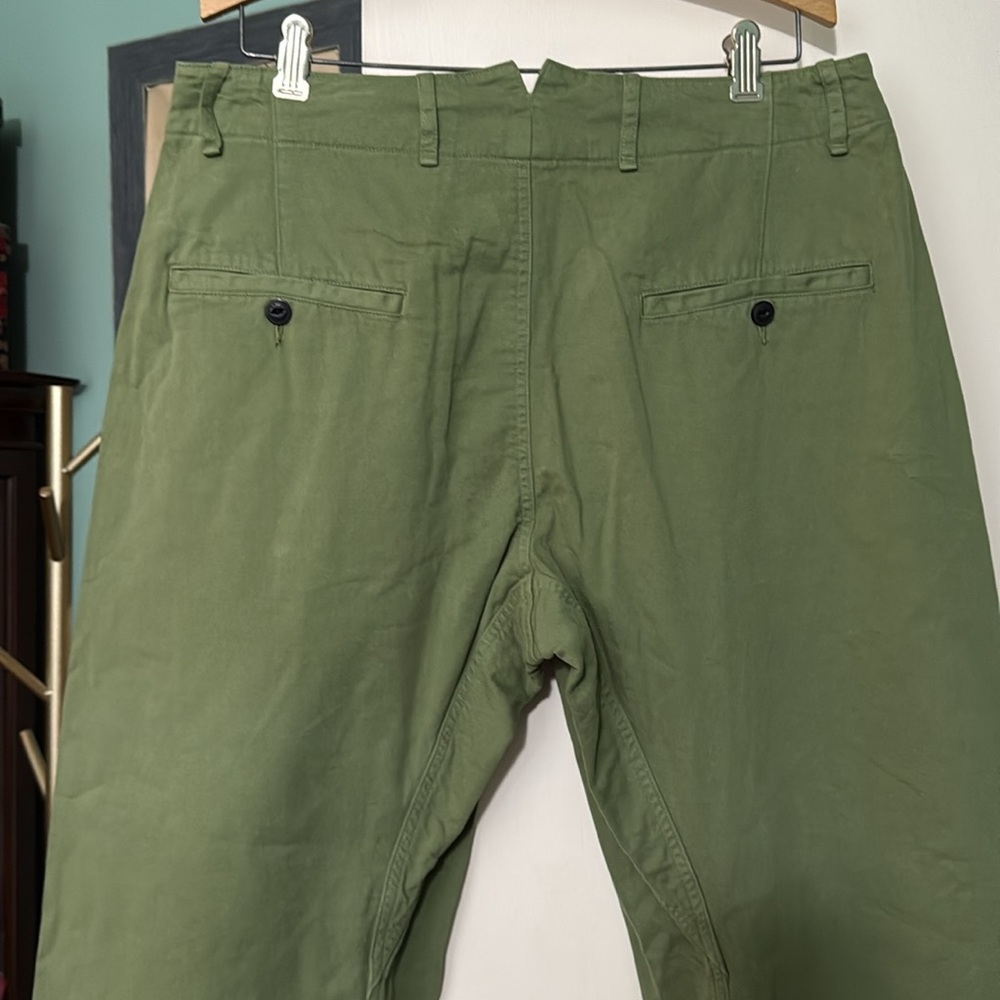 Rag and Bone baggy olive green chinos - Picture 3 of 5